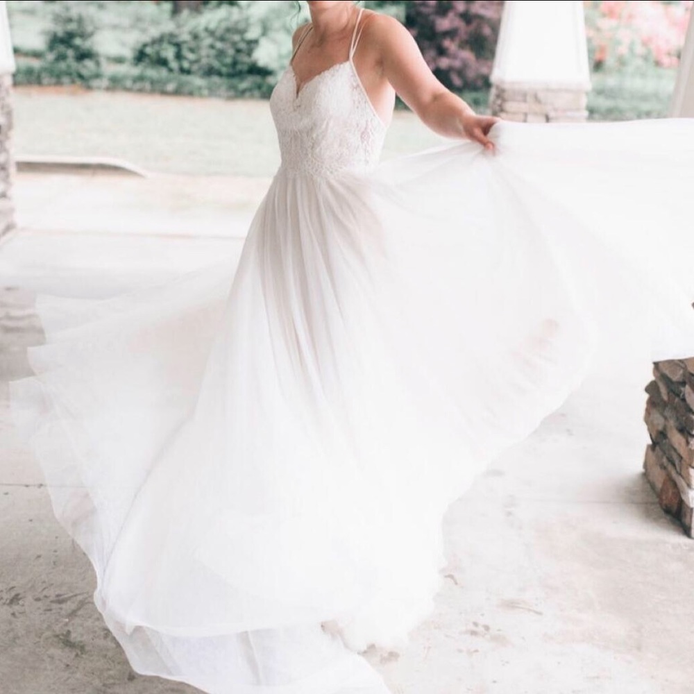 Anthropologie BHLDN Rosalind Almond Wedding Dress